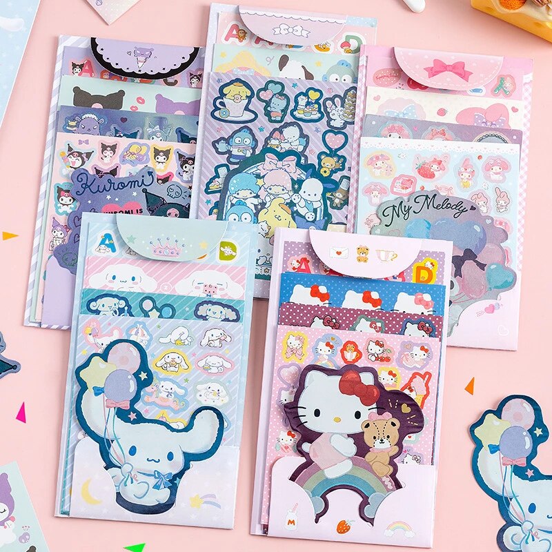 Kawaii Kitty Melody Sanrio Cinnamoroll Sticker Book – Sweet Sky